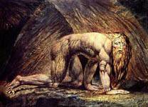 Nebuchadnezzar. A scene from Daniel 4:31-34